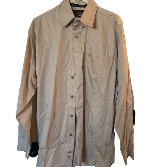Wrangler George Strait tan button down dress shirt size Large